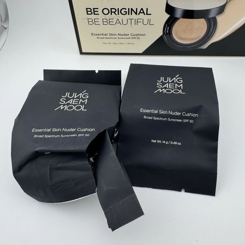 Jung Saem Mool Essential Skin Nuder Cushion Bundle +2 Refills #23 Medium Deep
